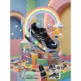Enoch Çocuk Patenli Işıklı Tekerlekli Spor Ayakkabı & Rahat Cırt Cırtlı Kaykay Ayakkabı 4 Tekerli Sneaker - Siyah - Beyaz