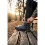 Enoch Erkek Antrasit Mavi Su Geçirmez Outdoor Trekking ve Doğa Yürüyüş Botu - Siyah - Mavi