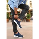Enoch Erkek Bağcıksız Pratik Yürüyüş Ayakkabısı - Fileli Rahat Kalıp Slip-On