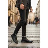 Enoch Erkek Deri Yan Elastik Bantlı Hafif Tabanlı Klasik Comfort Slip-On Ayakkabı