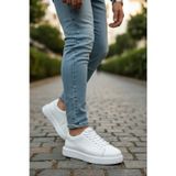 Enoch Erkek Floter Deri Dokulu Hafif Yüksek Tabanlı Klasik Sneaker Comfort Ayakkabı