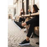 Enoch Erkek Günlük Düz Taban Sade Spor Ayakkabı Tabanlı Sneaker Dokulu Burun Ve Metal Halka Detaylı