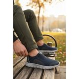 Enoch Erkek Günlük Spor Ayakkabı Bağcıksız Slip-On Sneaker Pratik Yürüyüş Modeli - Lacivert