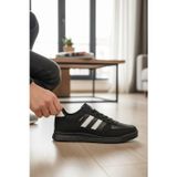 Enoch Erkek Günlük Spor Ayakkabı Cilt Deri Klasik Şeritli Sneaker Kaymaz Taban Rahat Kalıp