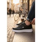Enoch Erkek Günlük Spor Ayakkabı Kalın Tabanlı Sneaker Yaprak Logolu Trend Model