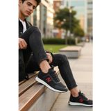 Enoch Erkek Kırmızı Amblem Detaylı Esnek Tabanlı Günlük Spor Ayakkabı Sneaker