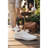 Enoch Erkek Sade Tasarım Dikiş Detaylı Düz Tabanlı Günlük Spor Ayakkabı Sneaker - Beyaz