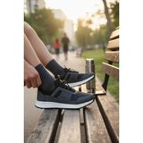 Enoch Erkek Siyah Akıllı Bağcıklı Yürüyüş Ayakkabısı - Bağcık Bağlamasız Pratik Sneaker - Gri