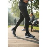 Enoch Erkek Siyah Akıllı Bağcıklı Yürüyüş Ayakkabısı - Bağcık Bağlamasız Pratik Sneaker - Haki