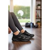Enoch Erkek Spor Ayakkabı Kanguru Logolu Sneaker Fileli Hafif Koşu ve Fitness Modeli - Siyah