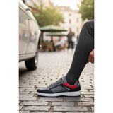 Enoch Erkek Spor Ayakkabı - Rahat Kalıp Hafif Taban Günlük Sneaker - Füme - Beyaz