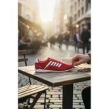 Enoch Erkek Spor Ve Günlük Ayakkabı Tam Ortopedik Tabanlı Kırmızı Düz Taban Sneaker