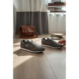 Enoch Erkek Tabanlı Retro Spor Ayakkabı Detaylı Günlük Sneaker - Füme - Mavi
