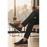 Enoch Erkek Tabanlı Retro Spor Ayakkabı Detaylı Günlük Sneaker - Siyah - Mavi