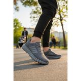 Enoch Erkek Üç Şerit Detaylı Konfor Tabanlı Günlük Spor Ayakkabı Sneaker - Füme