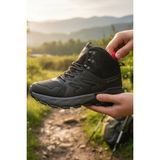 Enoch Erkek Waterproof Su Geçirmez Hava Tabanlı Outdoor Trekking ve Doğa Botu - Siyah - Füme