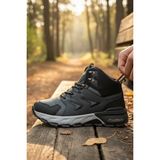 Enoch Erkek Waterproof Su Geçirmez Hava Tabanlı Outdoor Trekking ve Doğa Botu - Siyah - Gri