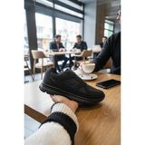 Enoch Erkek x Logolu File Detaylı Ortopedik Yürüyüş ve Koşu Ayakkabısı Sneaker - Siyah