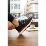 Enoch Erkek Yüksek Tabanlı Retro Tasarım Ortopedik Günlük Spor Ayakkabı Sneaker - Siyah - Kırmızı