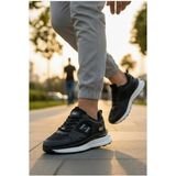 Enoch Erkek Yüksek Tabanlı Retro Tasarım Ortopedik Günlük Spor Ayakkabı Sneaker - Siyah