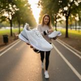 Enoch Erkek Yüksek Tabanlı Spor Ayakkabı Kalın Taban Yürüyüş ve Günlük Sneaker - Beyaz