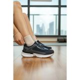 Enoch Erkek Yükske Taban Spor Ayakkabı Sneaker Kauçuk Tabanlı Yürüyüş ve Koşu Modeli - Lacivert