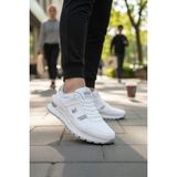 Enoch File Detaylı Hafif Taban Bağcıklı Erkek Sneaker Spor Ayakkabı - Beyaz