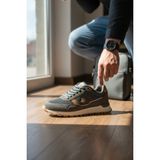 Enoch File Detaylı Hafif Taban Bağcıklı Erkek Sneaker Spor Ayakkabı - Füme