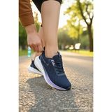 Enoch Kadın Spor Ayakkabı Degrade Geçişli Tasarım ve Anatomik Comfort Tabanlı Koşu ve Yürüyüş Sneaker - Lacivert - Lila