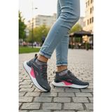 Enoch Kadın Spor Ayakkabı Nefes Alabilen File Saya ve Anatomik Comfort Tabanlı Ortopedik Koşu ve Yürüyüş Sneaker - Füme