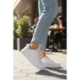 Enoch Kadın Spor Ayakkabı Perfore Detaylı Casual Sneaker Comfort Taban Günlük Yürüyüş Ayakkabısı - Beyaz