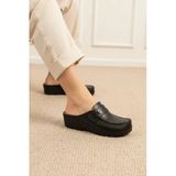 Enoch Kadın Tam Kapalı Burunlu Loafer Model Metal Amblem Detaylı Anatomik Comfort Terlik