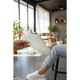 Enoch Kadın Yüksek Tabanlı Ortopedik Sneaker Yürüyüş Ayakkabısı - Beyaz