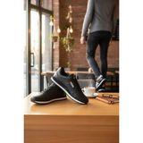 Enoch Klasik Retro Spor Ayakkabı Deri Görünümlü Günlük Sneaker - Siyah
