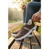 Enoch Shoes Enoch Bez Görünümlü Bağcıklı Casual Düz Taban Erkek Spor Ayakkabı