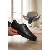 Enoch Shoes Enoch Erkek Siyah Bağcıklı Büyük Numara Günlük Ayakkabı (45-50)