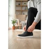 Enoch Shoes Enoch Hakiki Deri Siyah Aynalı Rugan ve Beyaz Tabanlı Erkek Klasik Ayakkabı
