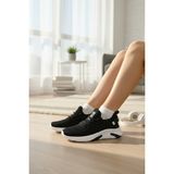 Enoch Unisex Ergonomik Tabanlı Hava Alan Fitness ve Antrenman Ayakkabısı - Siyah - Beyaz