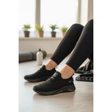 Enoch Unisex Ergonomik Tabanlı Hava Alan Fitness ve Antrenman Ayakkabısı - Siyah