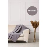 Enoteks Antrasit Şönil Çift Taraflı Çekyat Koltuk Örtüsü Şalı 175 x 215 cm