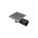 Enox Drain 11x11 Paslanmaz Lüx Seri Kasa,paslanmaz Kapak,paslanmaz Boru Çıkışlı Yan 50 Yer Süzgeci