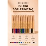 ENQ 12’li Glitter Kalem Far Seti – Işıltılı Göz Makyajı Kalemleri – Simli Göz Farı Seti