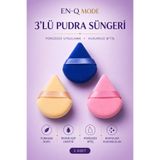 ENQ 3’lü Pudra Süngeri Makyaj Süngeri – Yumuşak Dokulu, Pürüzsüz ve Homojen Uygulama