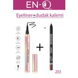 ENQ Kristal Model Likit Eyeliner+ Emily Long Lasting Lip Pencil No: 203 - Dudak Kalemi