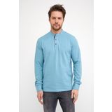 ENQUE Erkek Hakim Yaka Pike Uzun Kol Sweatshirt Buz Mavi