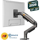 Enraco North Bayou NB F80 17"-32" Amortisörlü 2-9 Kg Monitör Standı Yeni Tasarım 2026 Versiyon Gray Edition - Gri