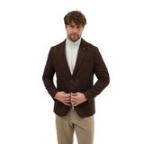 Enrica Erkek Kahve Kaşe Kumaşlı Yarım Astar Torba Cepli Mono Yaka Spor Blazer Ceket Kahve 50