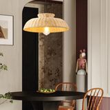 Enrico Tekli Rattan Modern Tasarım Oturma Odası Avize - 1 - Hasır