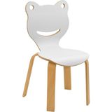 Ens Kids Collection Frog Beyaz Laminant Kaplama Ahşap Çocuk Sandalyesi (2-7 Yaş)