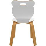 Ens Kids Collection Panda Beyaz Laminant Kaplama Ahşap Çocuk Sandalyesi (2-7 Yaş)